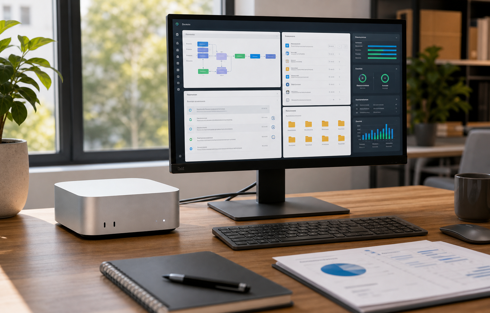 Mac mini M4 local AI developer workstation visual